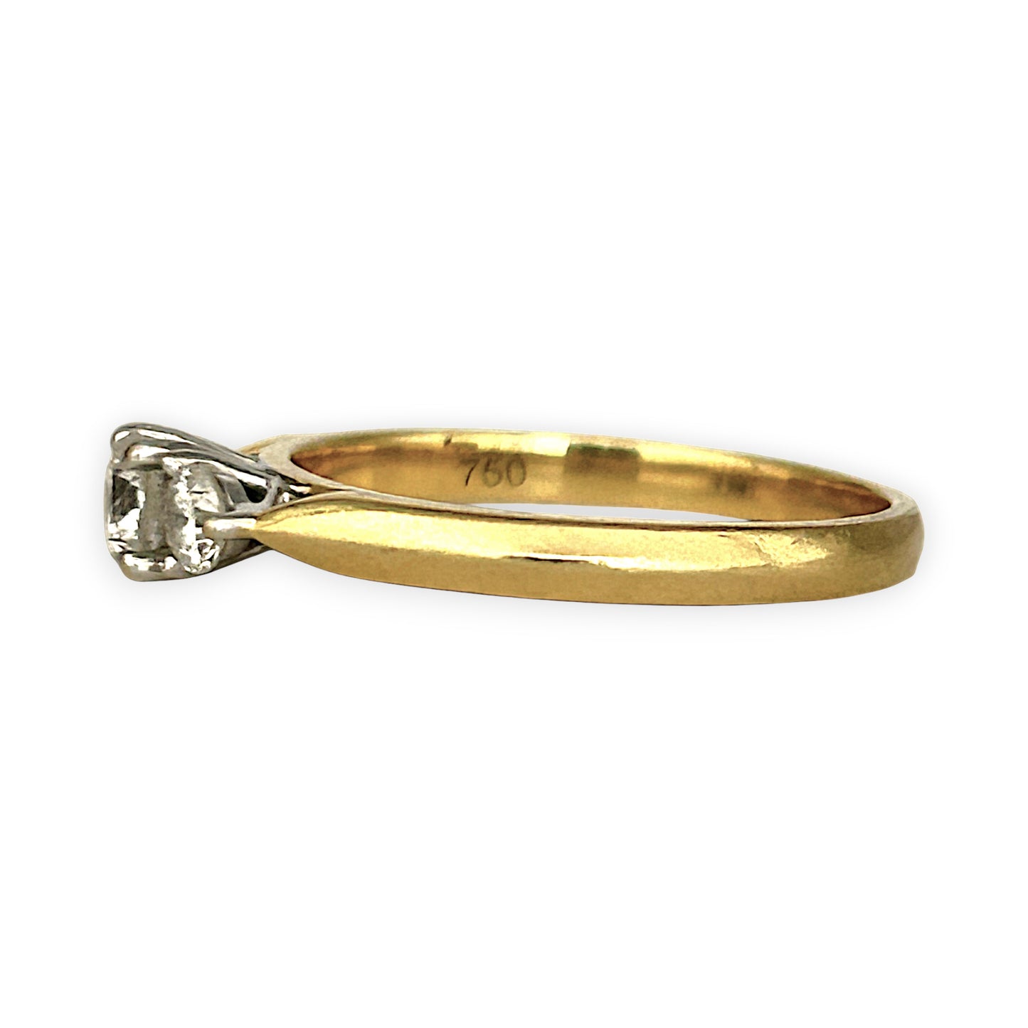 GOLD DEAL | 18ct (18K) Gold Trio Brilliance Ring with 0.47ct Diamonds Size N