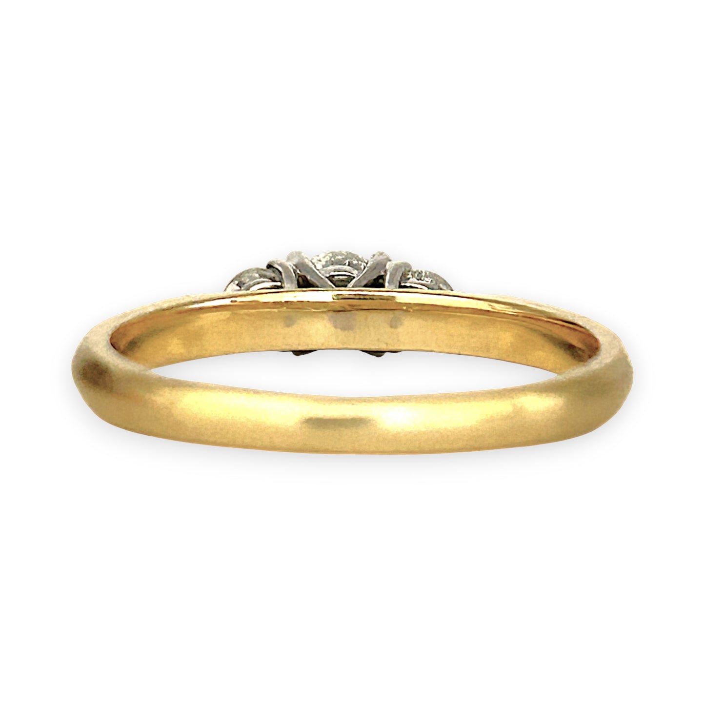 GOLD DEAL | 18ct (18K) Gold Trio Brilliance Ring with 0.47ct Diamonds Size N