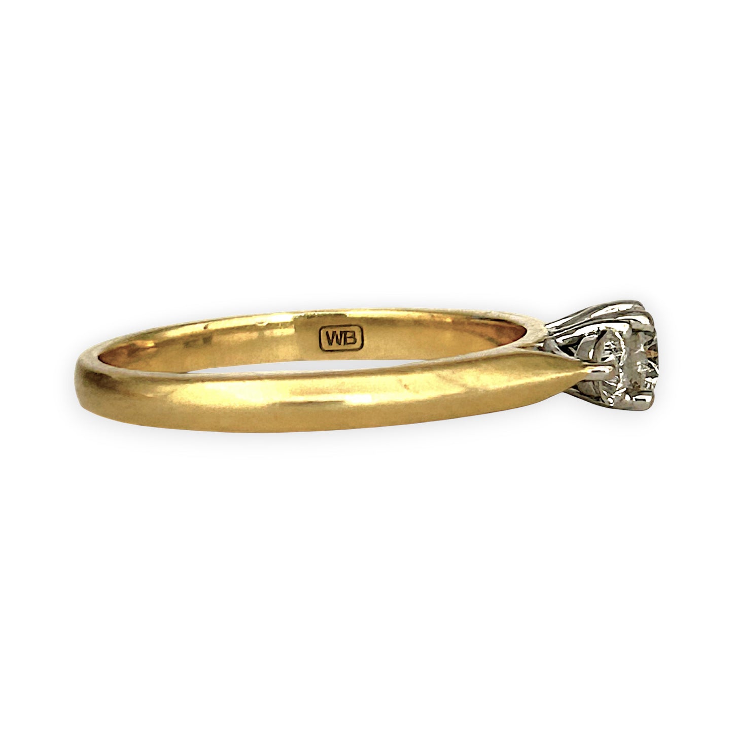 GOLD DEAL | 18ct (18K) Gold Trio Brilliance Ring with 0.47ct Diamonds Size N