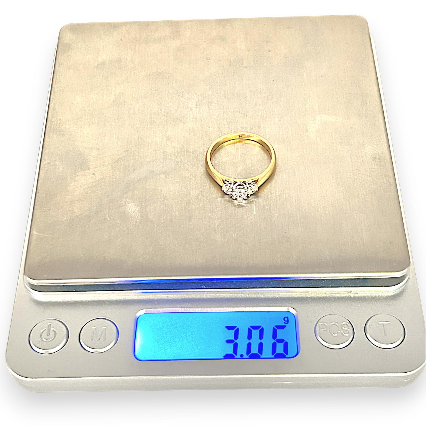 GOLD DEAL | 18ct (18K) Gold Trio Brilliance Ring with 0.47ct Diamonds Size N