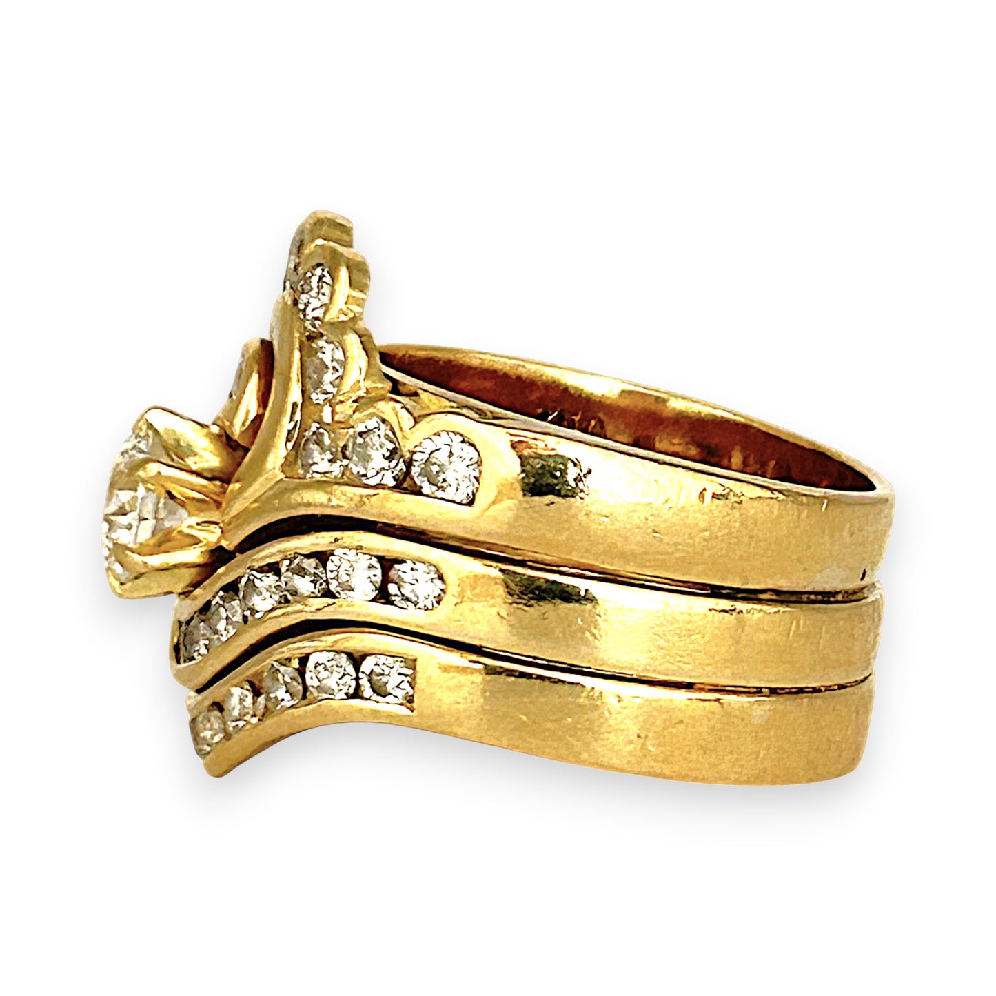 GOLD DEAL | 18ct (18K) Gold Cascading Brilliance Diamond Ring Valuation $16,750