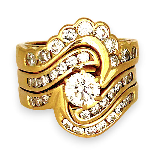 GOLD DEAL | 18ct (18K) Gold Cascading Brilliance Diamond Ring Valuation $16,750