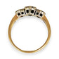 GOLD DEAL | 18ct (18K) Gold Triple Diamond Cluster Ring TDW 0.42ct