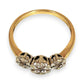 GOLD DEAL | 18ct (18K) Gold Triple Diamond Cluster Ring TDW 0.42ct