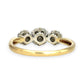 GOLD DEAL | 18ct (18K) Gold Triple Diamond Cluster Ring TDW 0.42ct