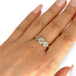GOLD DEAL | 18ct (18K) Gold Triple Diamond Cluster Ring TDW 0.42ct