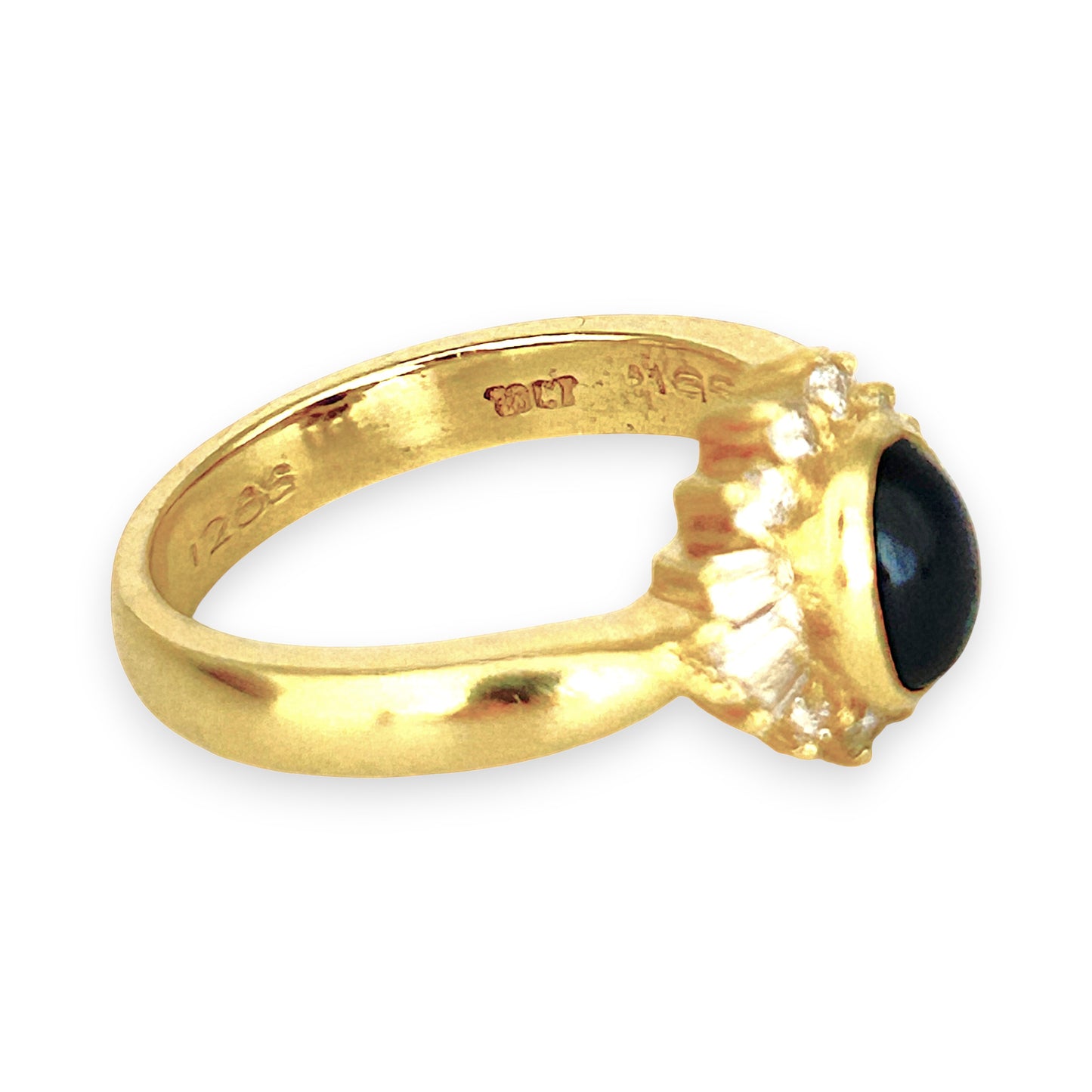 GOLD DEAL | 18ct (18K) Gold Midnight Bloom Sapphire & Diamond Ring Valuation $6,750