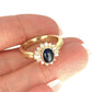 GOLD DEAL | 18ct (18K) Gold Midnight Bloom Sapphire & Diamond Ring Valuation $6,750