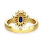 GOLD DEAL | 18ct (18K) Gold Midnight Bloom Sapphire & Diamond Ring Valuation $6,750
