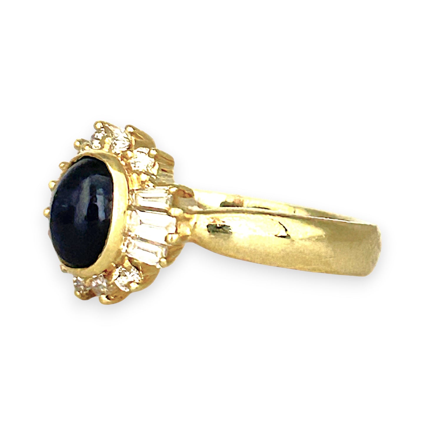 GOLD DEAL | 18ct (18K) Gold Midnight Bloom Sapphire & Diamond Ring Valuation $6,750