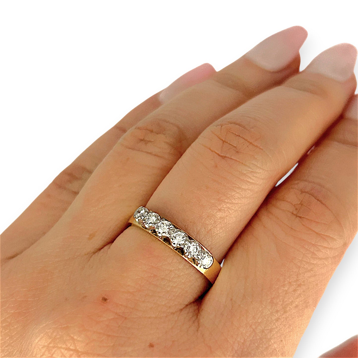 GOLD DEAL | 18ct (18K) Gold Diamond Eternity Band TDW 0.25ct Valuation $3,575