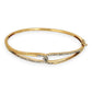 GOLD DEAL | 9ct Gold Elysian Knot Bangle with Diamonds Valuation $4,400. TDW 0.50ct.
