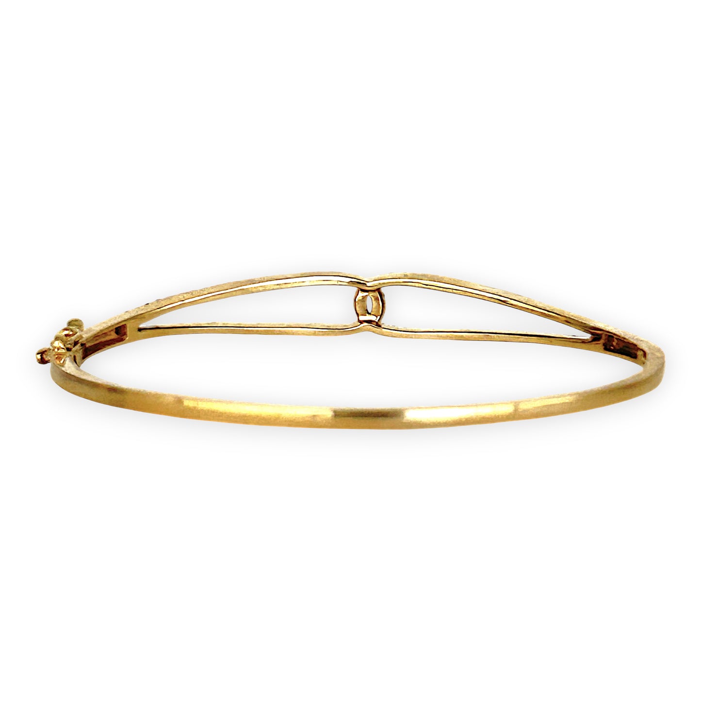 GOLD DEAL | 9ct Gold Elysian Knot Bangle with Diamonds Valuation $4,400. TDW 0.50ct.