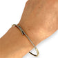 GOLD DEAL | 9ct (9K) Gold Diamond Crosslight Oval Bangle 70.3mm Valuation $4,750