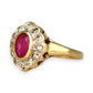 GOLD DEAL | 9ct Gold Refurbished Crimson Halo Ring Valuation: $2,950