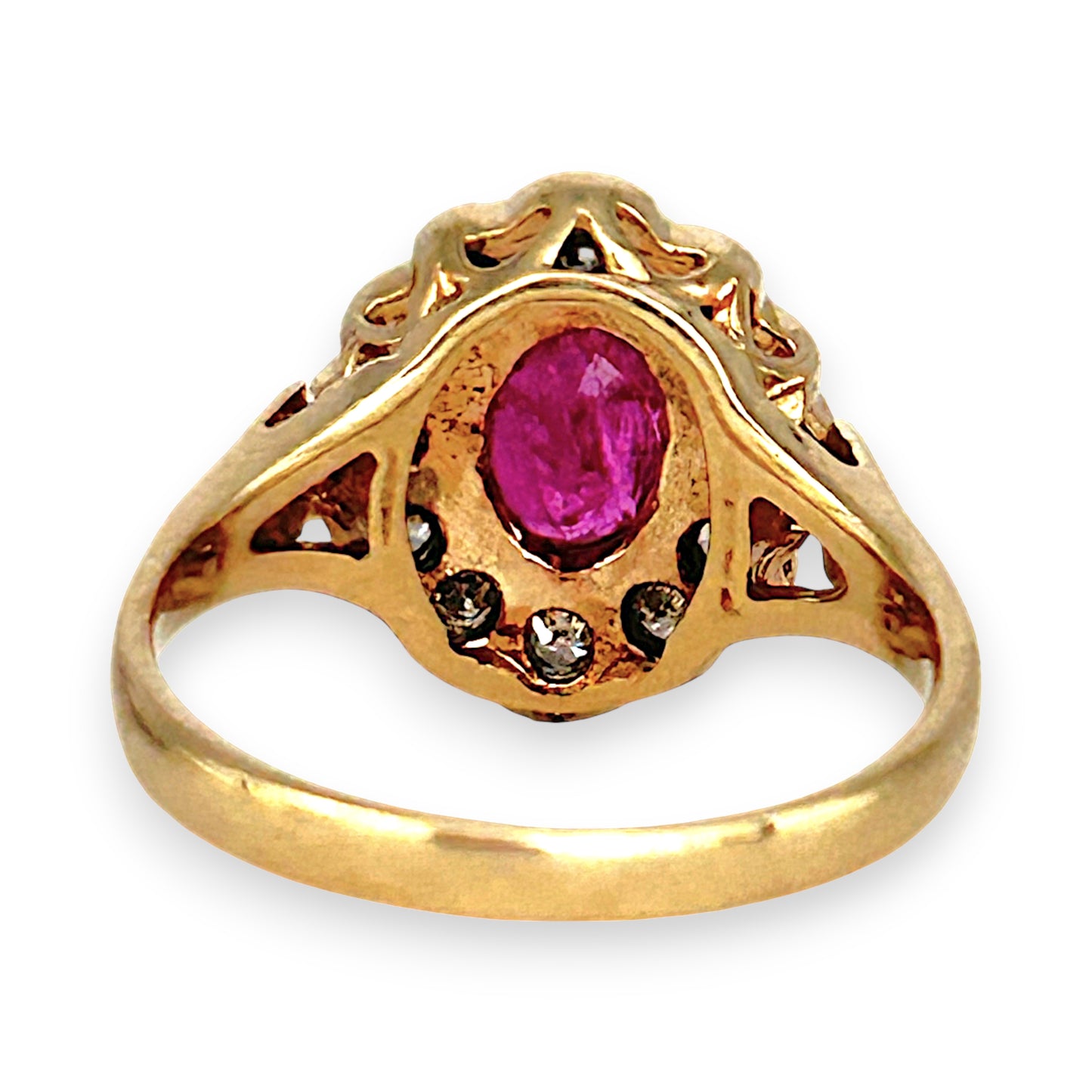 GOLD DEAL | 9ct Gold Refurbished Crimson Halo Ring Valuation: $2,950