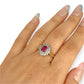 GOLD DEAL | 9ct Gold Refurbished Crimson Halo Ring Valuation: $2,950
