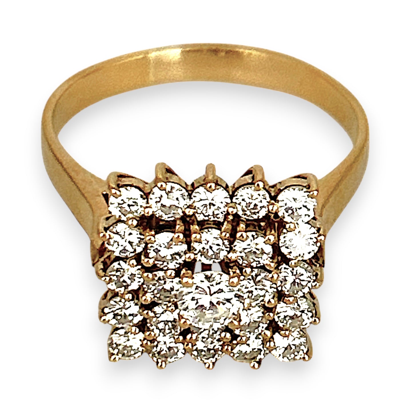 XMAS DEAL | 18kt Gold Lumière Cluster Ring Valuation $10,850