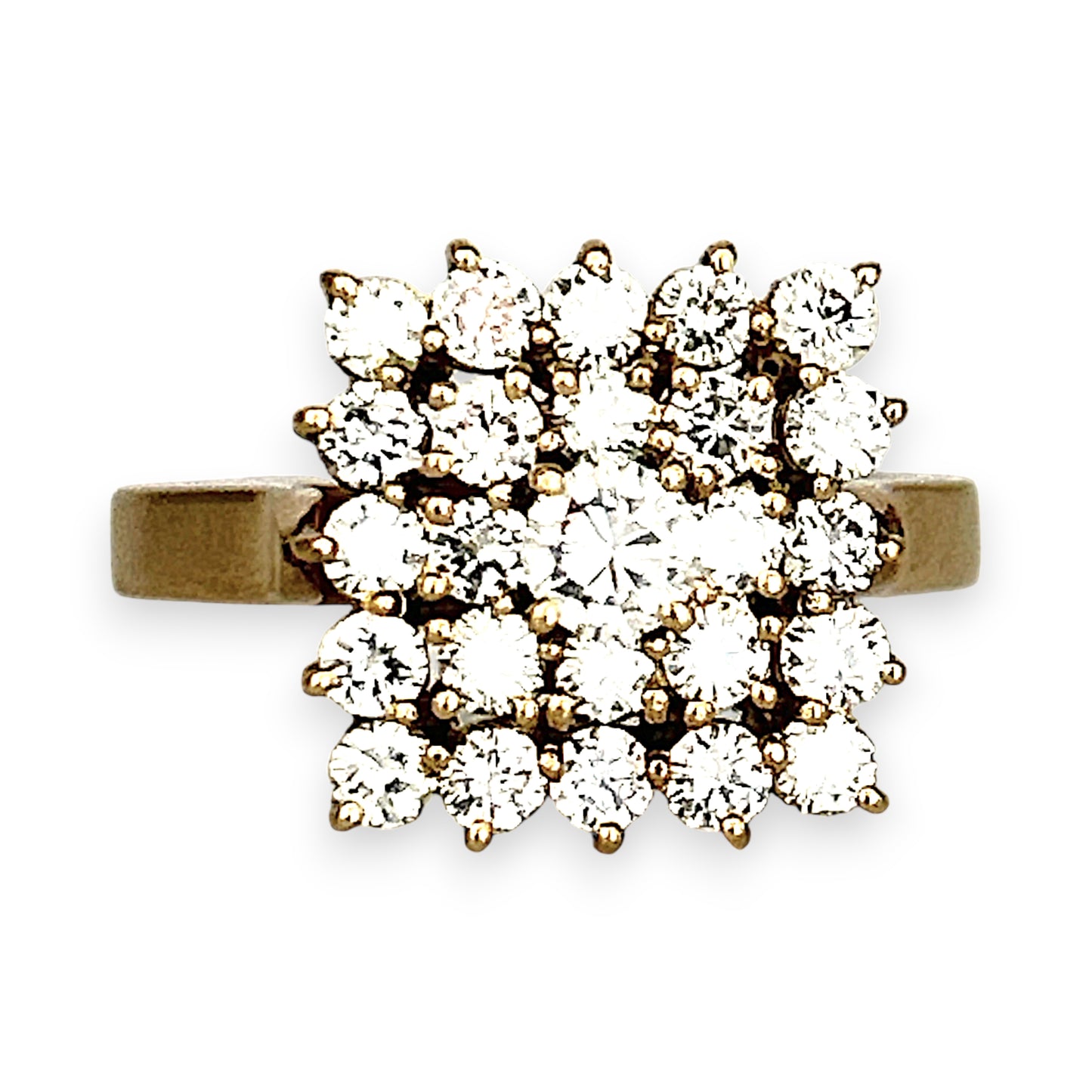 XMAS DEAL | 18kt Gold Lumière Cluster Ring Valuation $10,850