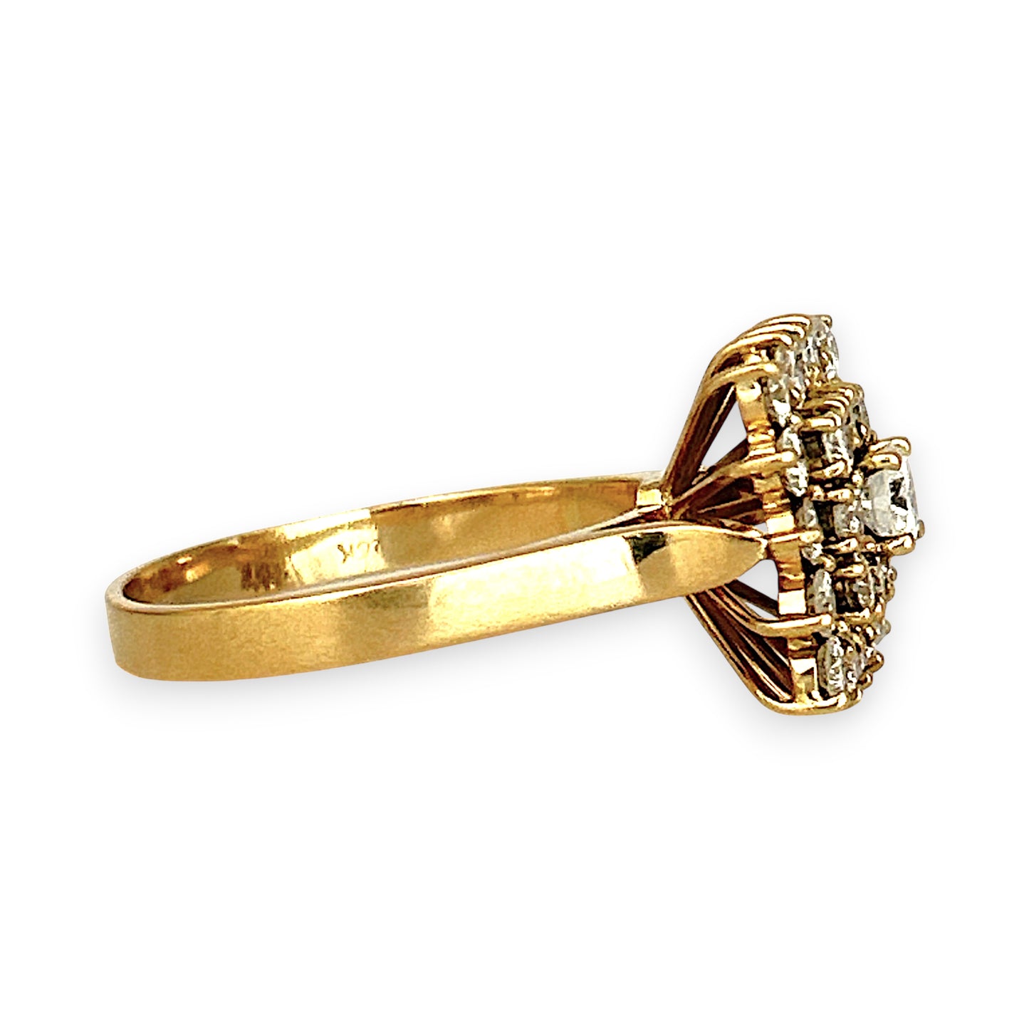 XMAS DEAL | 18kt Gold Lumière Cluster Ring Valuation $10,850