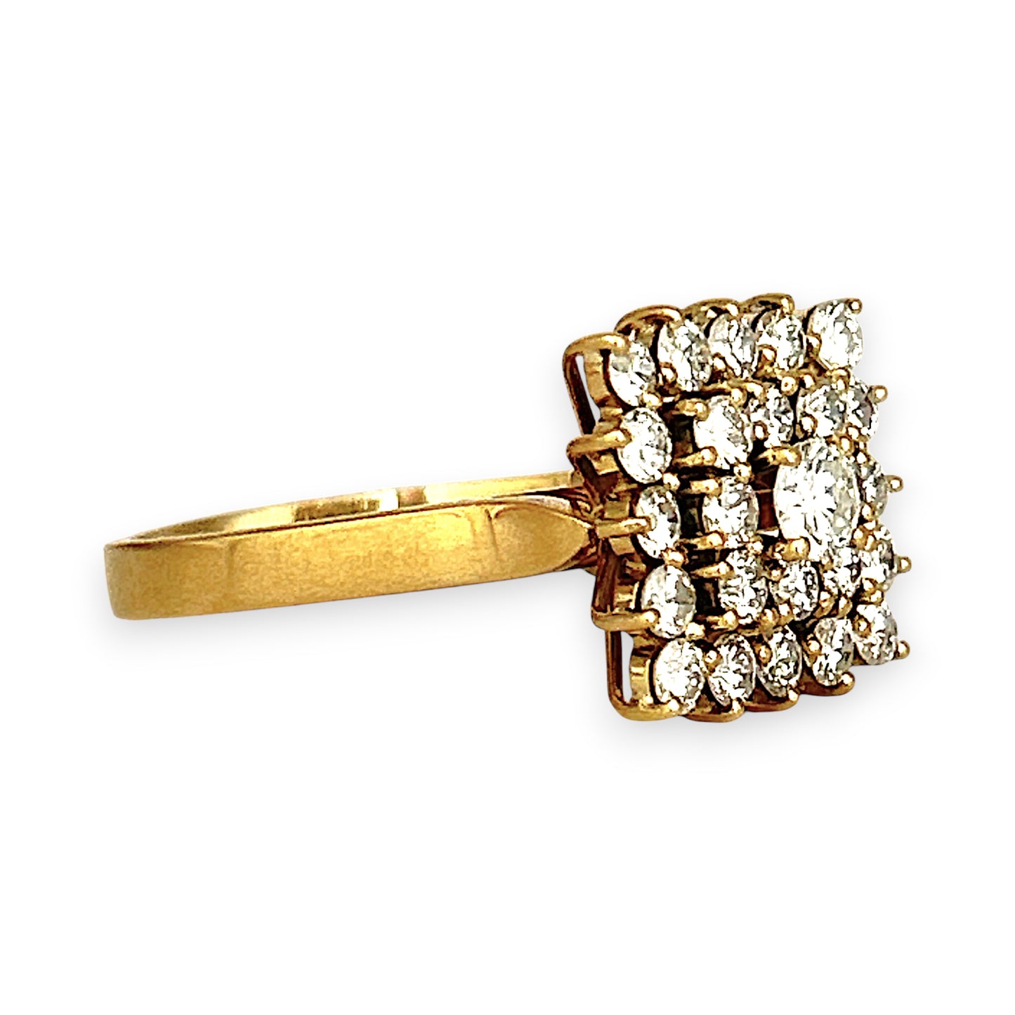 XMAS DEAL | 18kt Gold Lumière Cluster Ring Valuation $10,850