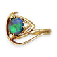 GOLD DEAL | 9ct Gold Midnight Flame Black Opal Ring Valuation: $2,000