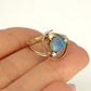 GOLD DEAL | 9ct Gold Midnight Flame Black Opal Ring Valuation: $2,000