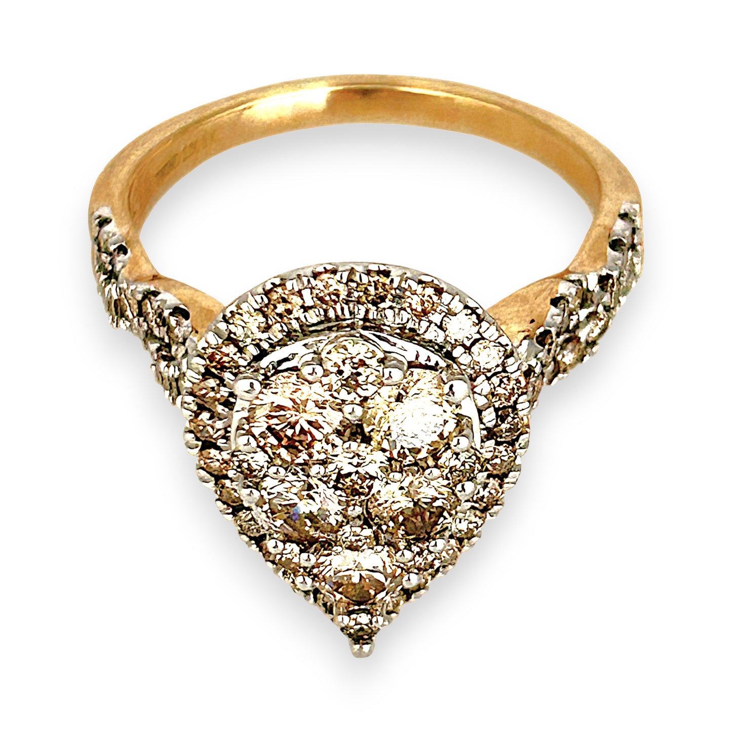 GOLD DEAL | 9ct Gold Celeste Radiance 2.00ct Diamond Cluster Ring, Valuation $7,100
