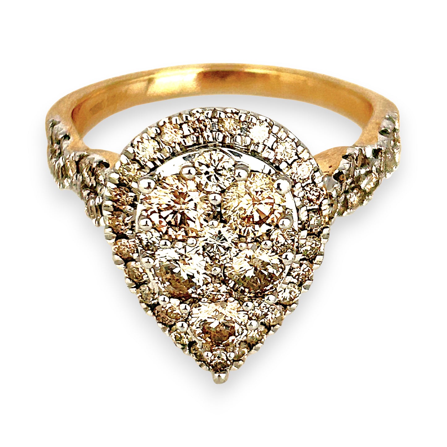 GOLD DEAL | 9ct Gold Celeste Radiance 2.00ct Diamond Cluster Ring, Valuation $7,100