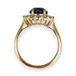 GOLD DEAL | 9ct Gold Sapphire Halo Ring with Diamonds Valuation $1,700