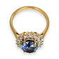 GOLD DEAL | 9ct Gold Sapphire Halo Ring with Diamonds Valuation $1,700