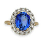 GOLD DEAL | 9ct Gold Sapphire Halo Ring with Diamonds Valuation $1,700