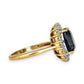 GOLD DEAL | 9ct Gold Sapphire Halo Ring with Diamonds Valuation $1,700