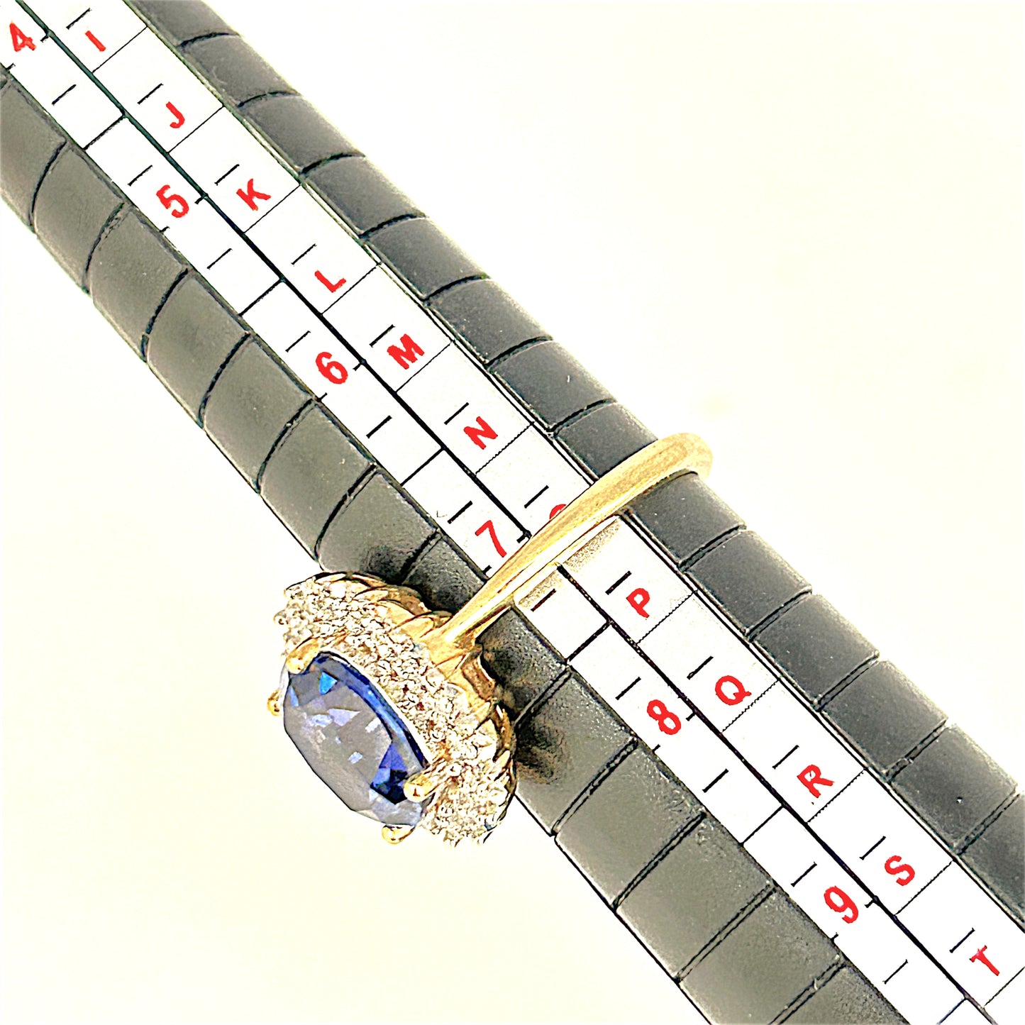 GOLD DEAL | 9ct Gold Sapphire Halo Ring with Diamonds Valuation $1,700