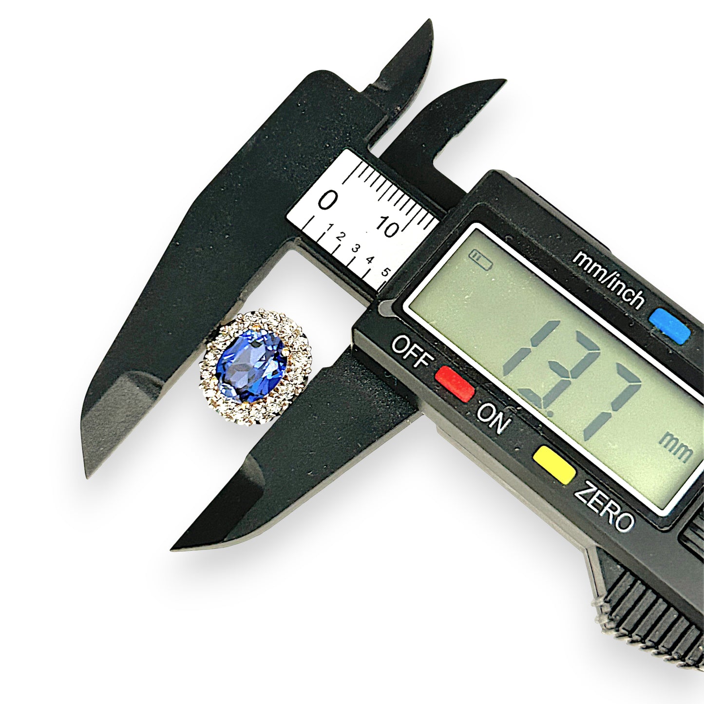 GOLD DEAL | 9ct Gold Sapphire Halo Ring with Diamonds Valuation $1,700