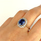 GOLD DEAL | 9ct Gold Sapphire Halo Ring with Diamonds Valuation $1,700