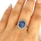GOLD DEAL | 9ct Gold Sapphire Halo Ring with Diamonds Valuation $1,700