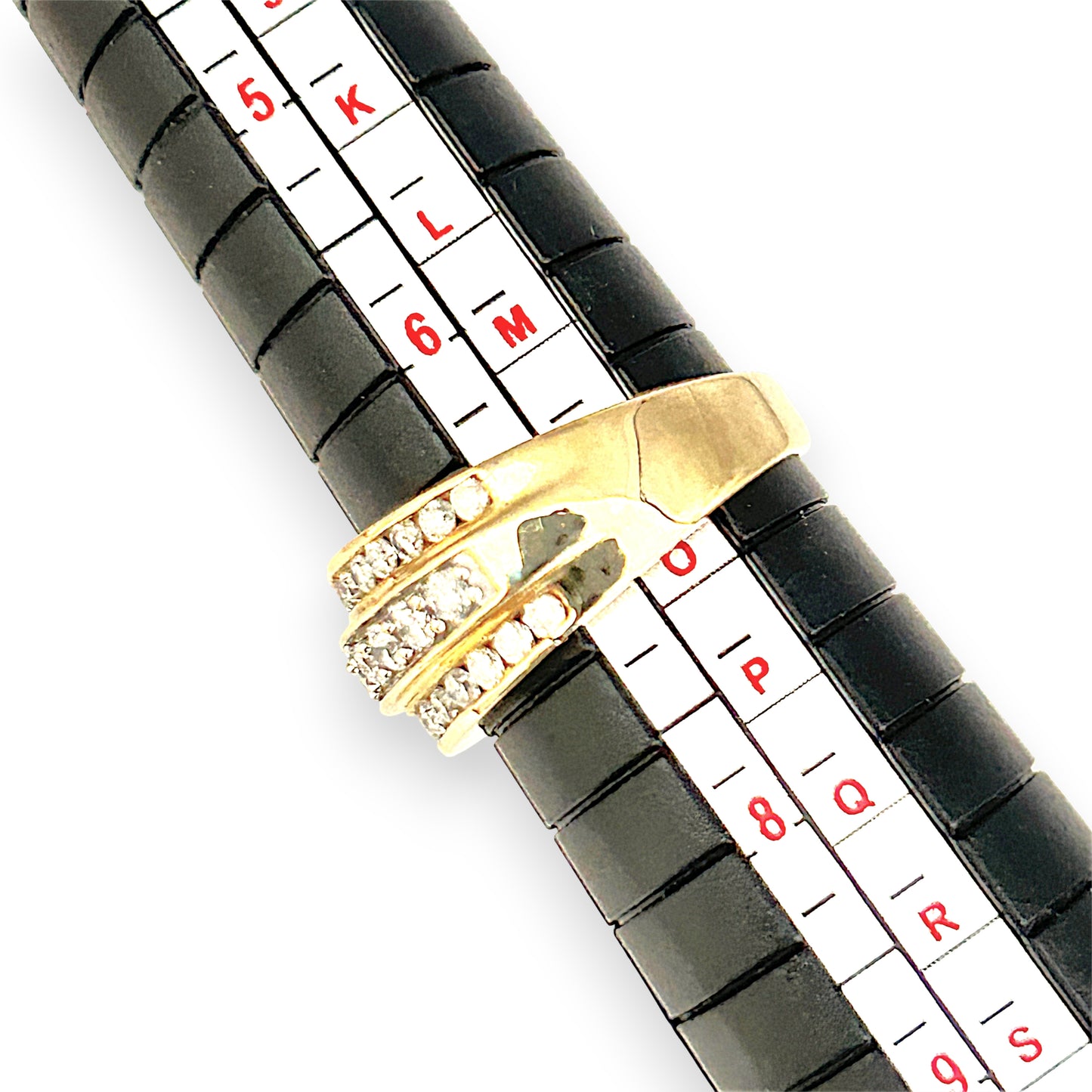 GOLD DEAL | 9ct Gold Triluxe Band Diamond Ring TDW 1.0ct.Valuation 3,450