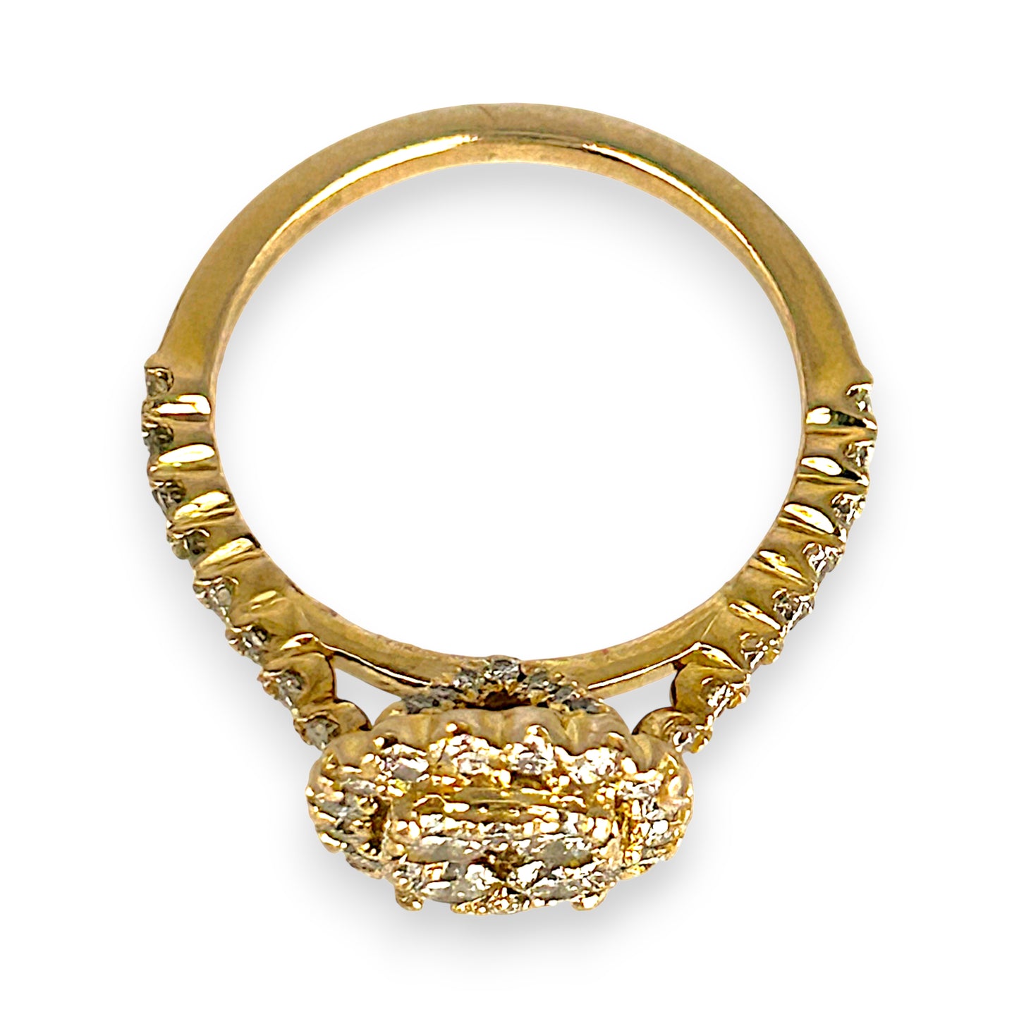 GOLD DEAL | 9ct Gold Lustre Crown 1.00ct Diamond Halo Ring Valuation $3,400