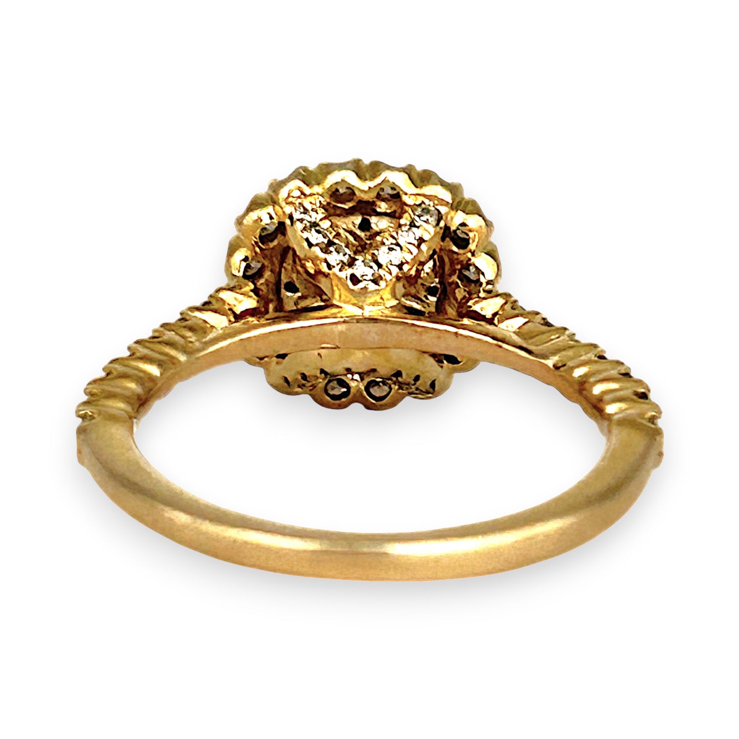 GOLD DEAL | 9ct Gold Lustre Crown 1.00ct Diamond Halo Ring Valuation $3,400
