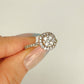 GOLD DEAL | 9ct Gold Lustre Crown 1.00ct Diamond Halo Ring Valuation $3,400