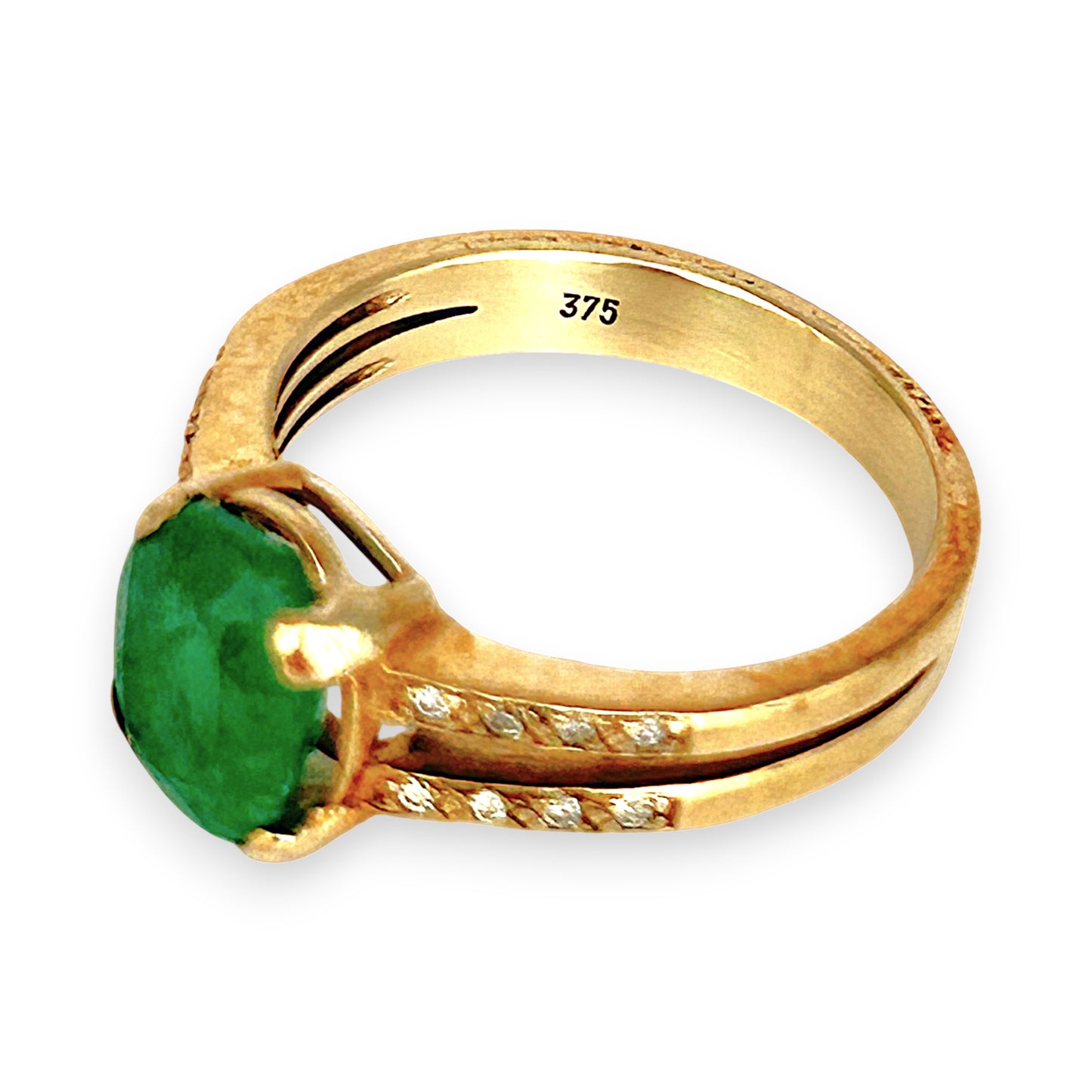 GOLD DEAL | 9ctGold Verdant Embrace – Emerald 1.89ct. Ring.Valuation $3,650