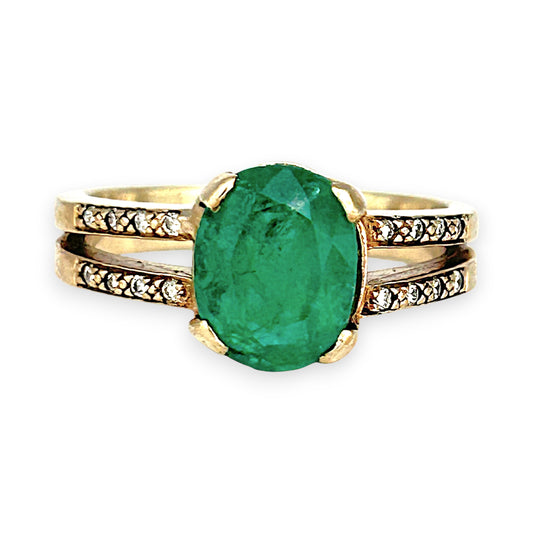 GOLD DEAL | 9ctGold Verdant Embrace – Emerald 1.89ct. Ring.Valuation $3,650