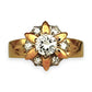 GOLD DEAL | FLASH SALE 18ct (18K) Y/W Gold Diamond 0.63ct Vintage Cluster Dress 1997 Ring