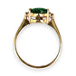 GOLD DEAL | 10ct Gold Emerald Teardrop Ring with Diamonds Valuation $2,500