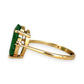 GOLD DEAL | 10ct Gold Emerald Teardrop Ring with Diamonds Valuation $2,500