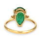 GOLD DEAL | 10ct Gold Emerald Teardrop Ring with Diamonds Valuation $2,500