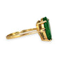 GOLD DEAL | 10ct Gold Emerald Teardrop Ring with Diamonds Valuation $2,500