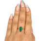 GOLD DEAL | 10ct Gold Emerald Teardrop Ring with Diamonds Valuation $2,500