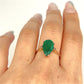 GOLD DEAL | 10ct Gold Emerald Teardrop Ring with Diamonds Valuation $2,500